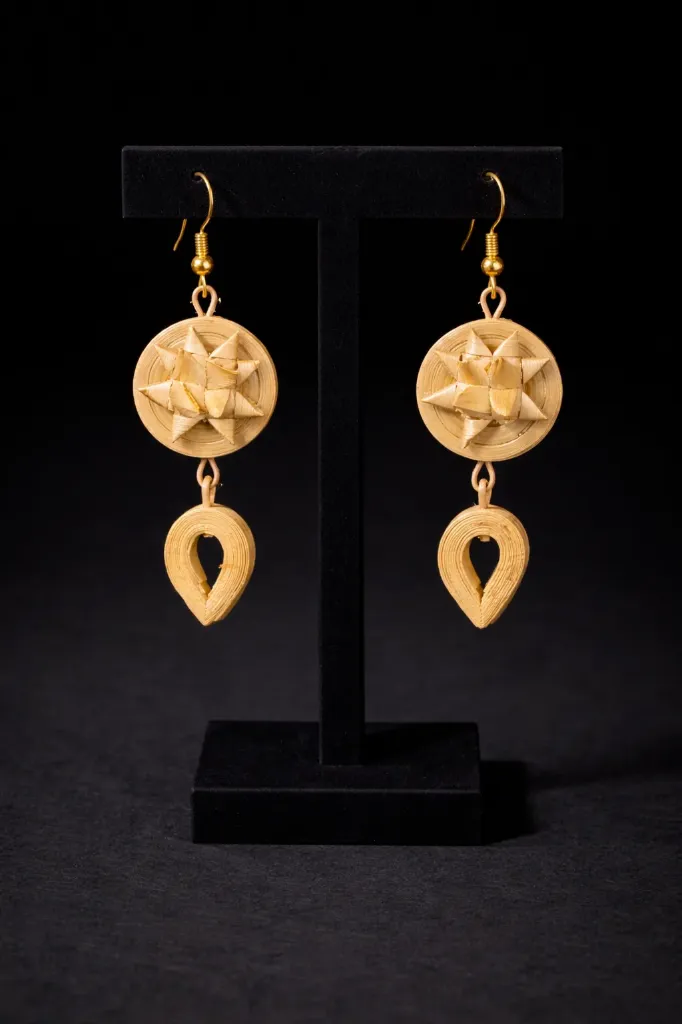 Star jhumka earrings