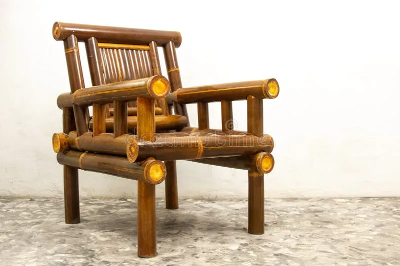 Rattan furnished Bamboo Chair